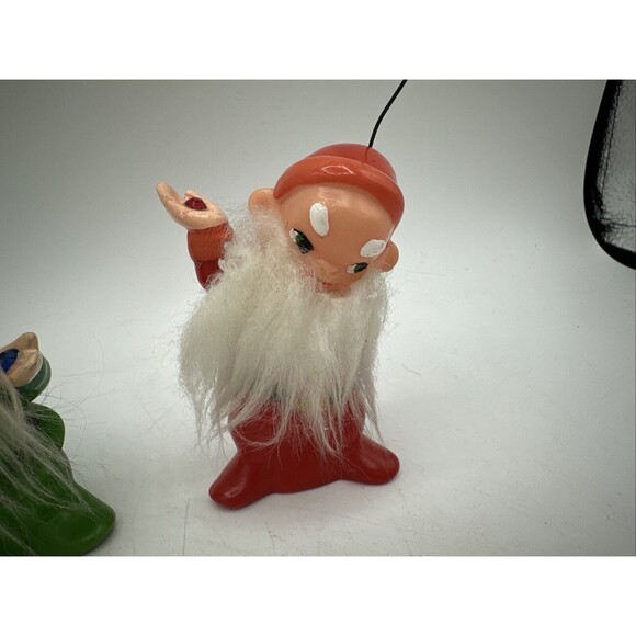 Vintage Elf Dwarf Ornaments Figures Christmas Decor Figurines 3” RARE - Picture 4 of 15